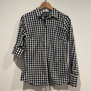 Gingham button down blouse Banana Republic SZ2